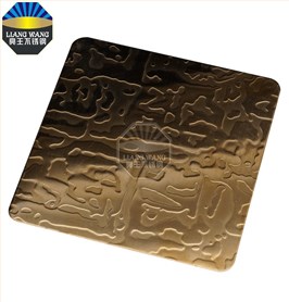 不锈钢压花自由纹玫瑰金板